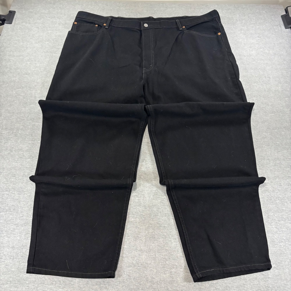 Levis 560 Comfort Fit Jeans Mens 48x34 Black Relaxed Tapered Denim 01560-0260